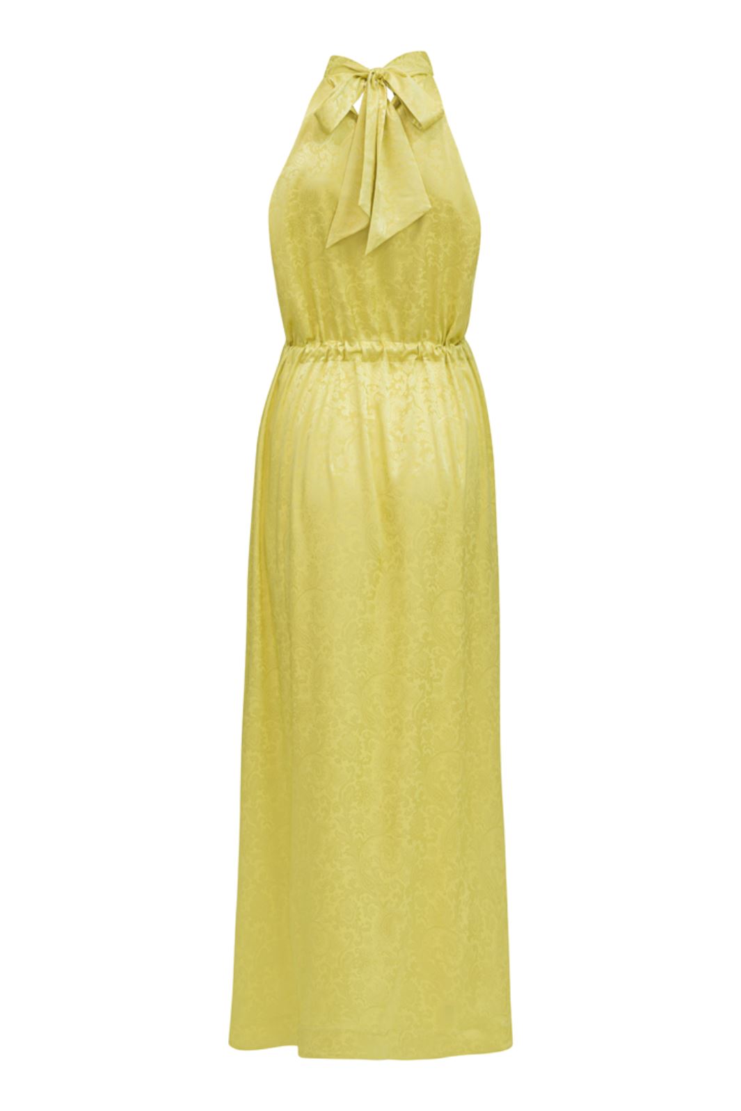 Karmamia - Layla Dress - Yellow Paisley Jacquard Kjoler 