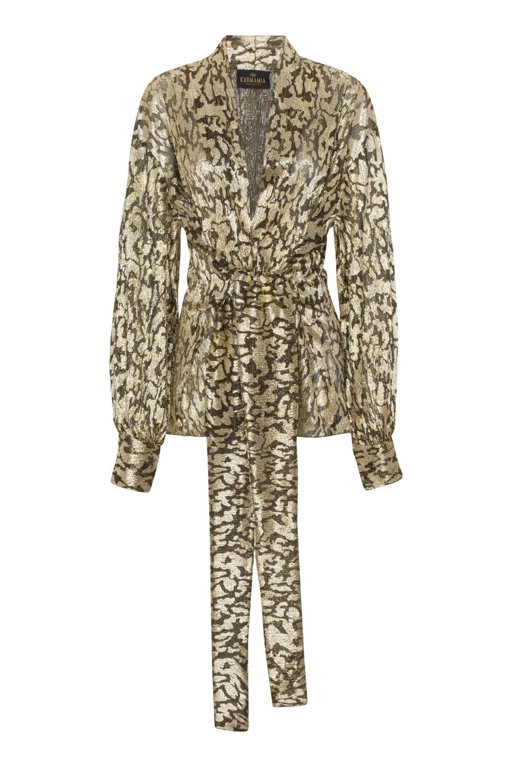 Karmamia - Lola Wrap Blouse - Gold Leo Bluser 