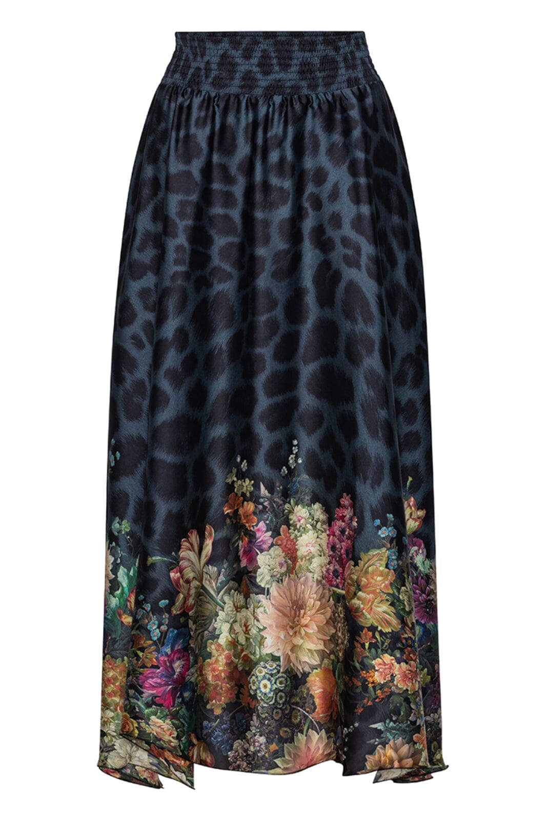 Karmamia - Savannah Skirt - Navy Flower Leopard Nederdele 
