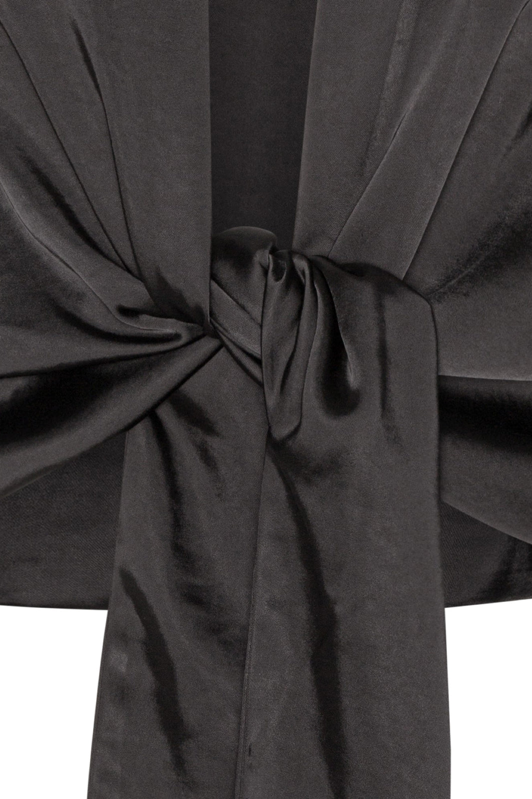 Karmamia - Wrap Jacket - Black Rich Satin Bluser 