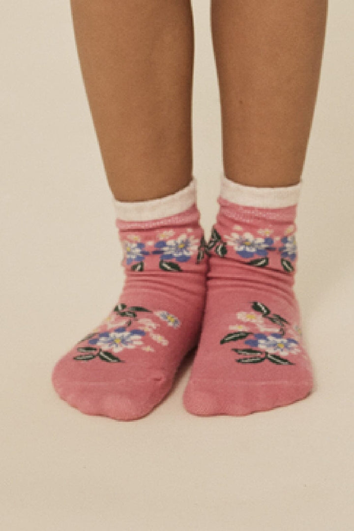 Konges Sløjd - 2 Pack Jacquard Pointelle Socks - Pink Strømper 