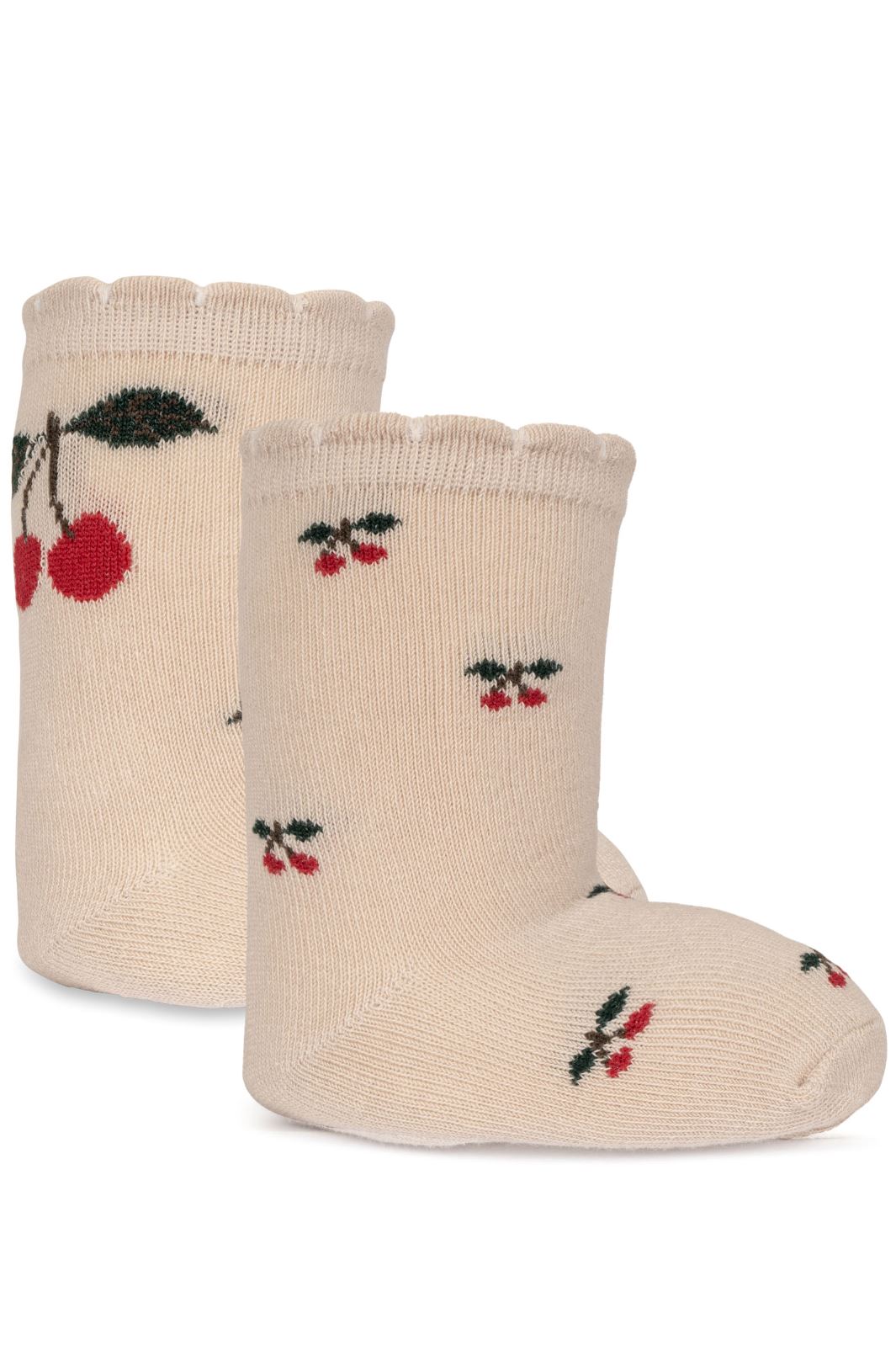 Konges Sløjd - 2 Pack Jacquard Socks - Big Cherry/Cherry Strømper 