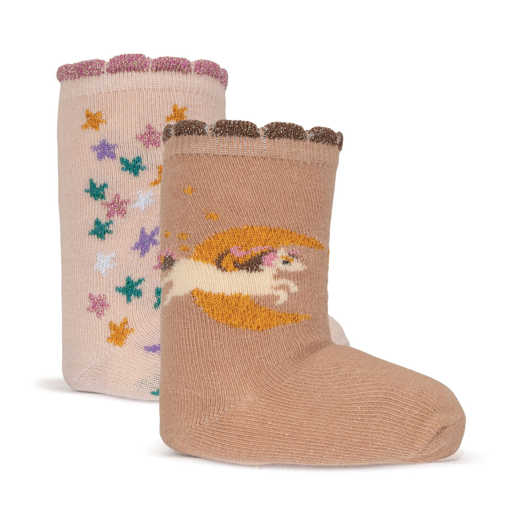 Konges Sløjd - 2 Pack Jacquard Socks - Unicorn Strømper 