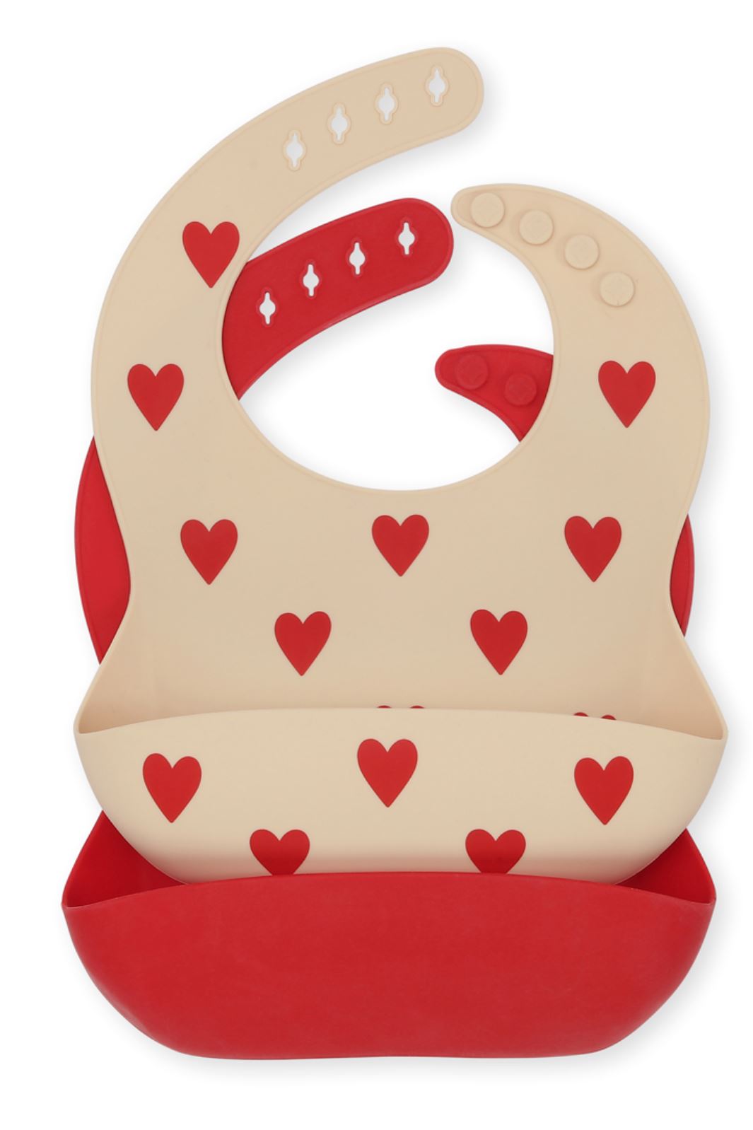 Konges Sløjd - 2 Pack Silicone Bib - Mon Grande Amour Hagesmække/Savlesmække 