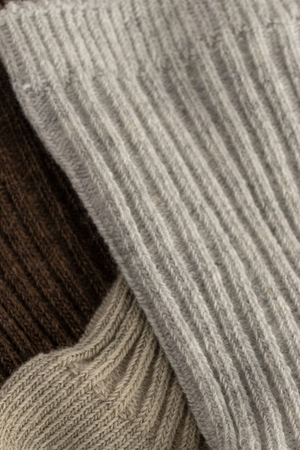 Konges Sløjd - 3 Pack Rib Socks - Soft Grey/Ment/Brown Strømper 