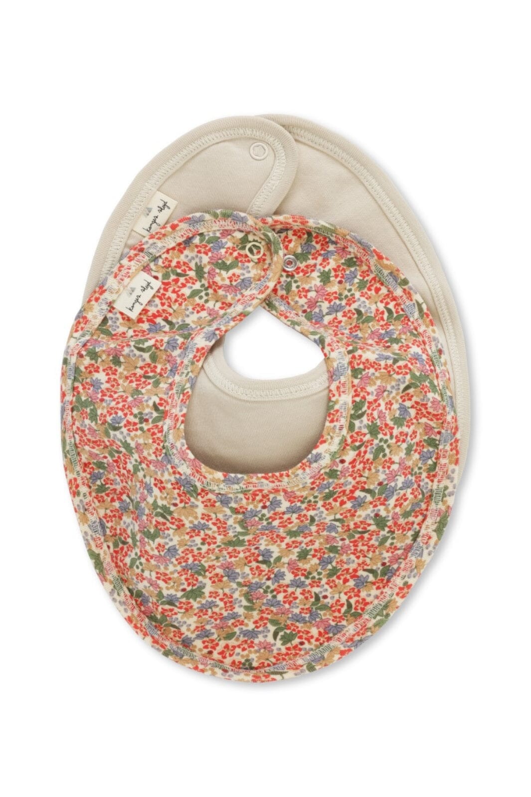 Konges Sløjd - Basic 2 Pack Bib - Jardin Rouge Hagesmække/Savlesmække 