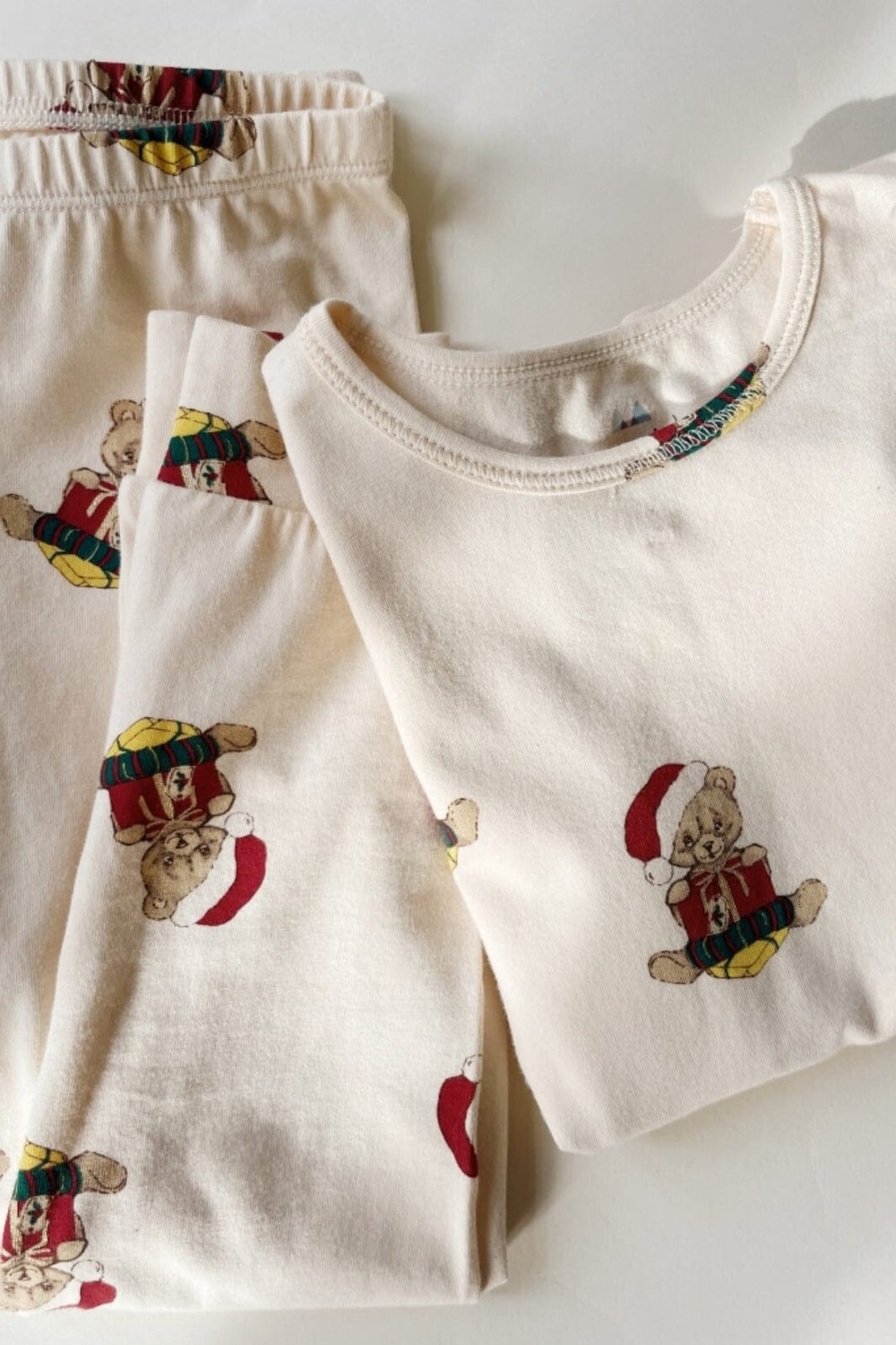 Konges Sløjd - Basic Blouse/Pants Set Gots - Christmas Teddy Nattøj 