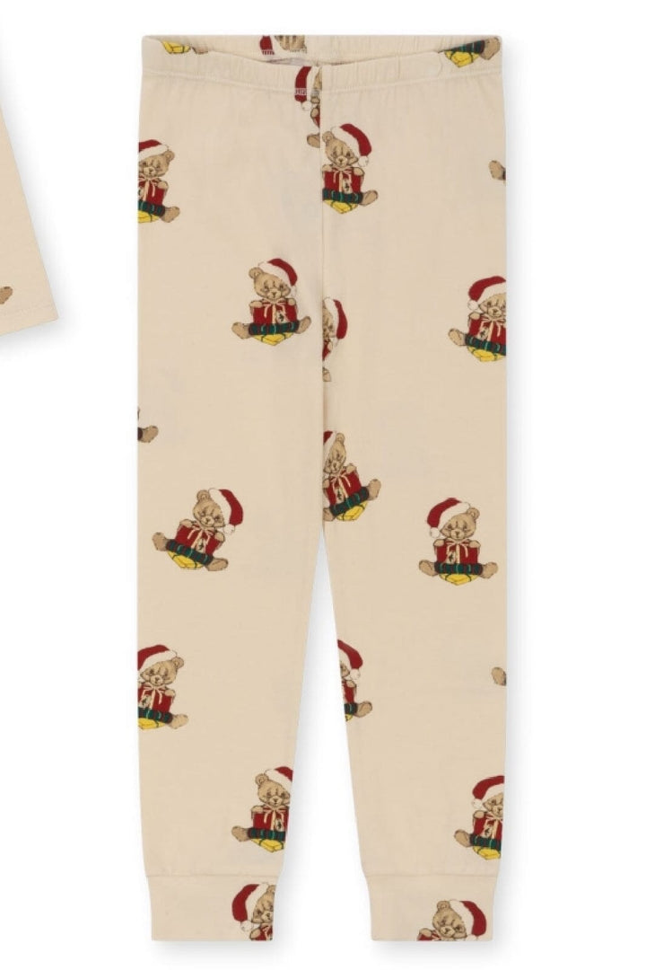 Konges Sløjd - Basic Blouse/Pants Set Gots - Christmas Teddy Nattøj 