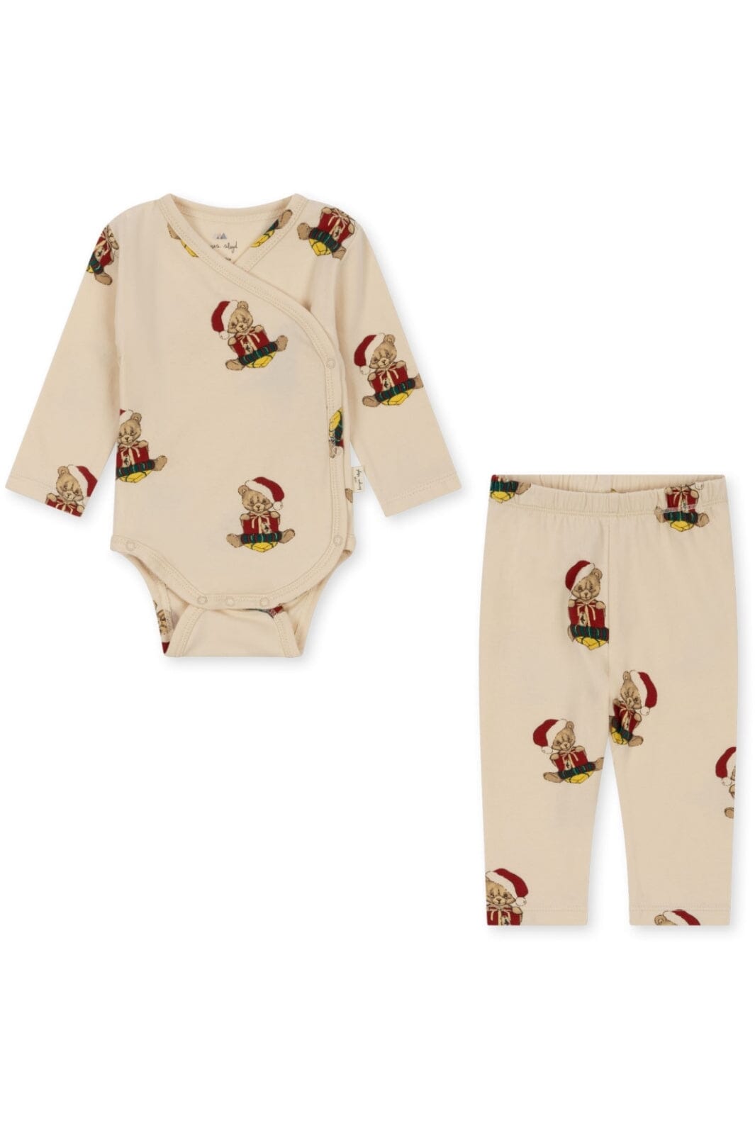 Konges Sløjd - Basic Newborn Set Gots - Christmas Teddy Nattøj 