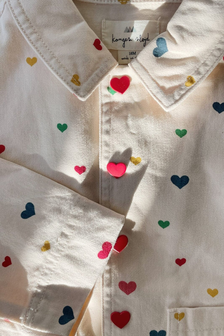 Konges Sløjd - Fen Shirt Jacket - Multi Heart Blush Skjorter 