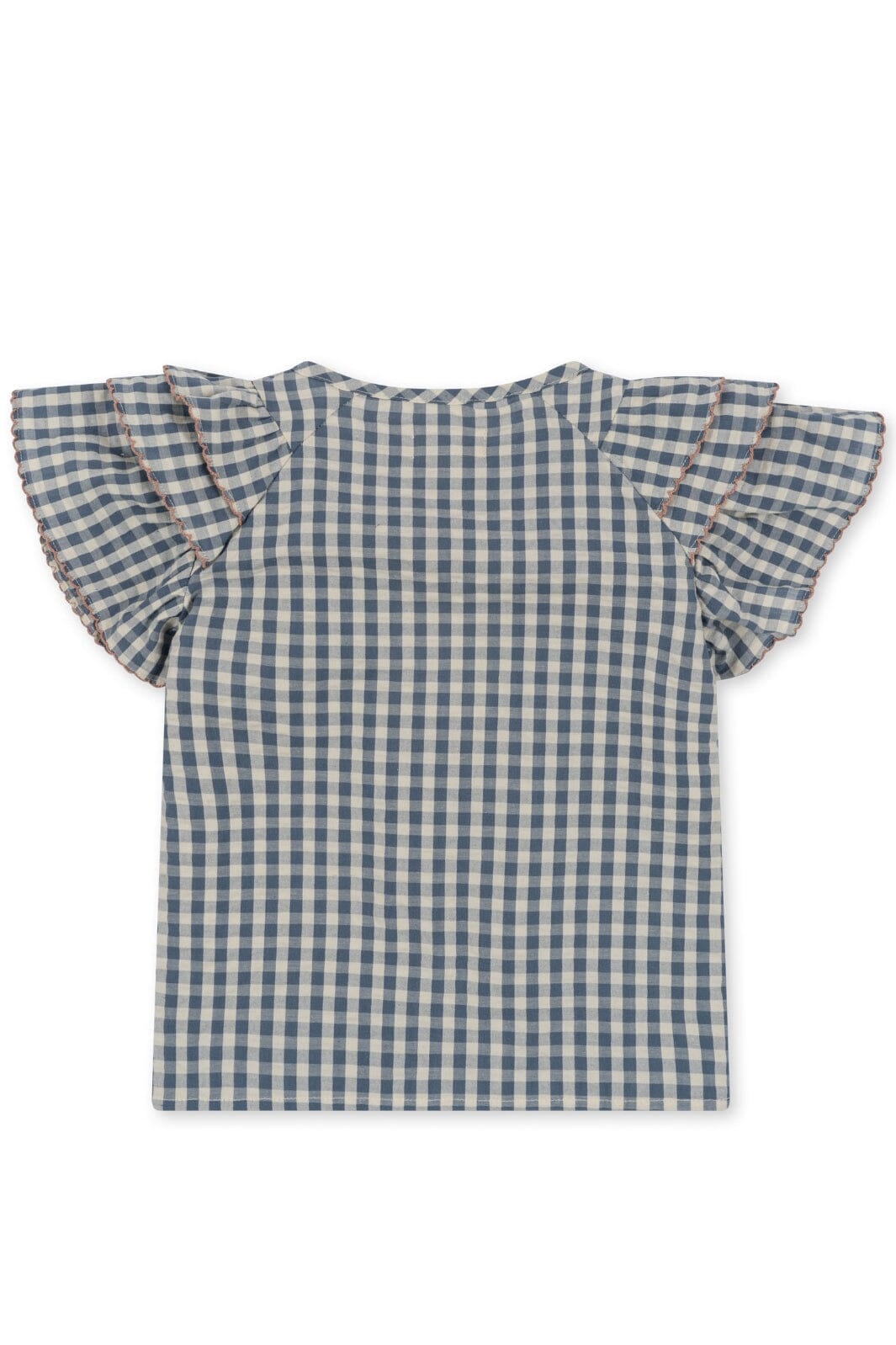 Konges Sløjd - Kim Frill Ss Shirt - Captains Blue Check Skjorter 