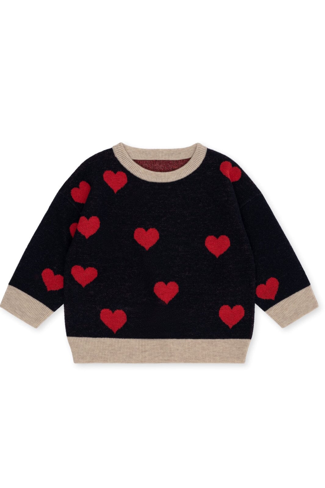 Konges Sløjd - Lapis Knit Blouse Gots - Navy Heart Strikbluser 