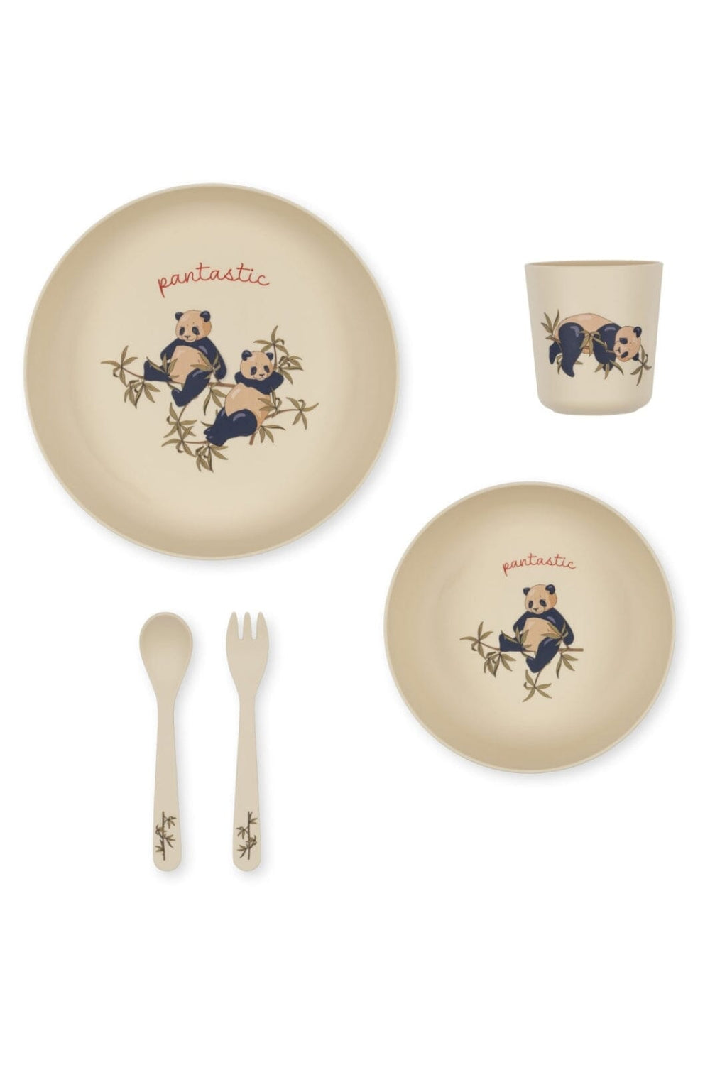 Konges Sløjd - Pla Dinner Set - Panda Køkkentilbehør 