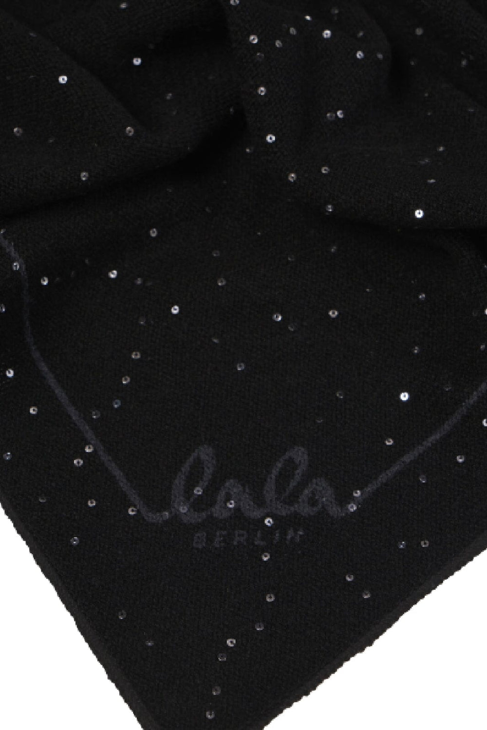 Lala Berlin - Triangle Solid M - Black Sequins Halstørklæder 