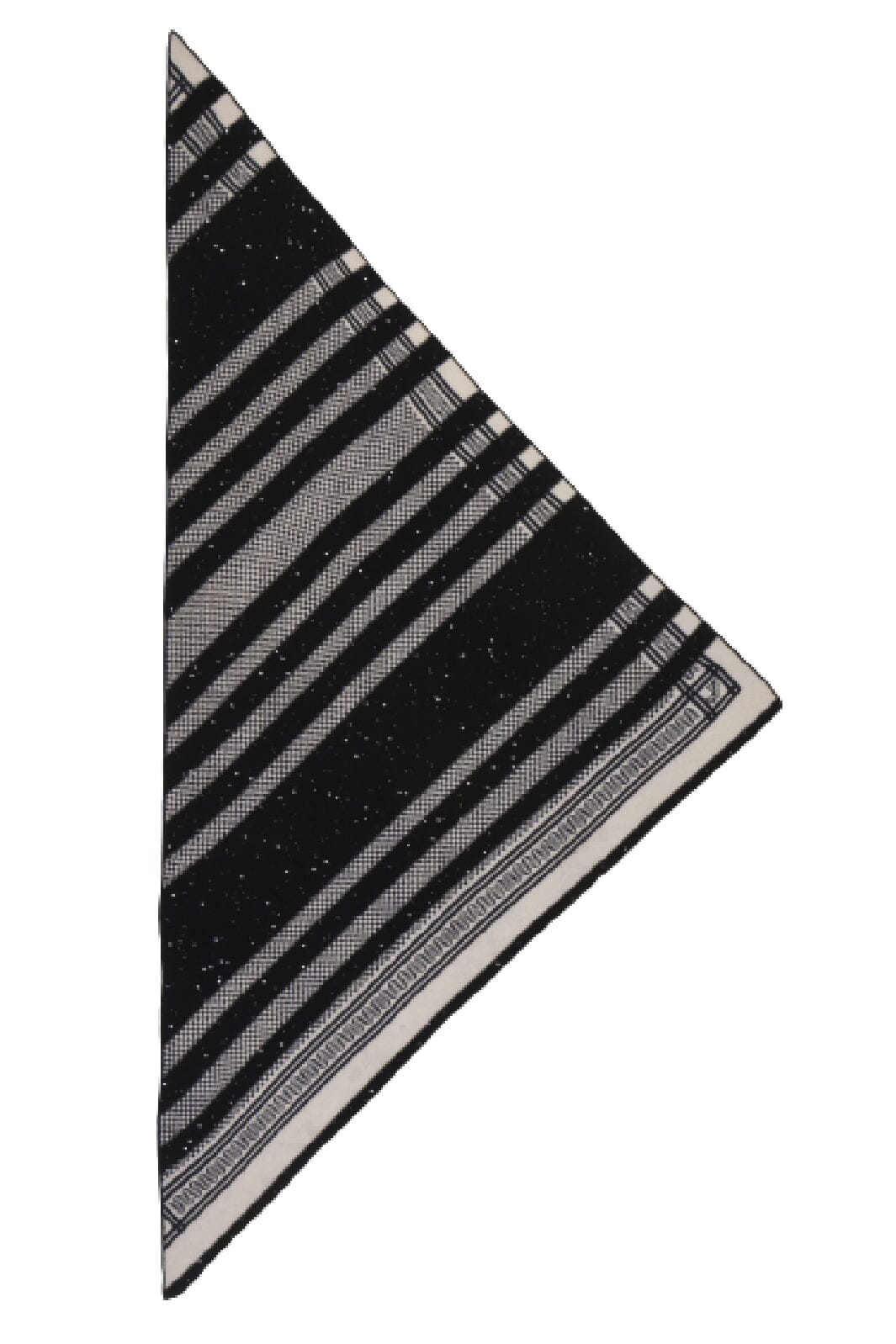 Lala Berlin - Triangle Trinity Stripes - Black White Sequins Halstørklæder 
