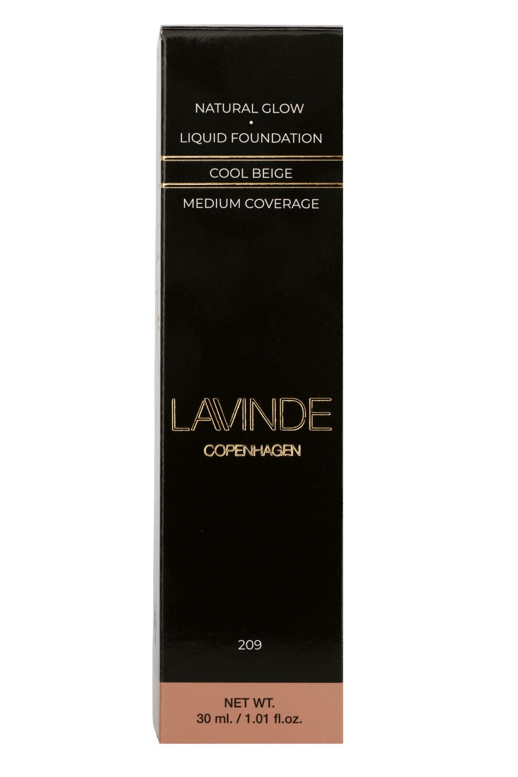 Lavinde Copenhagen - Natural Glow Liquid Foundation Cool Beige 209 - 30 ml Makeup 