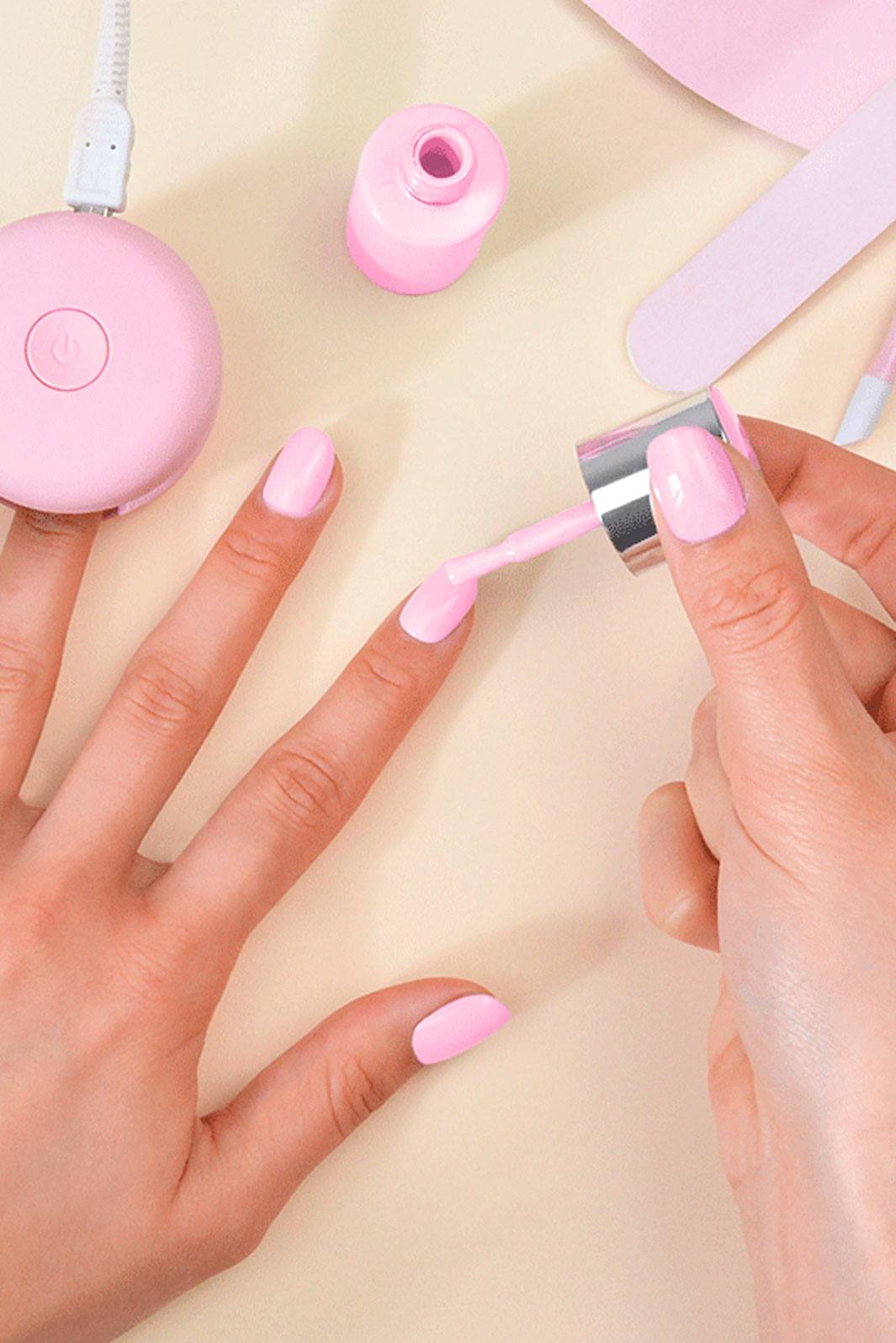 Le Mini Macaron - Gel Manicure Kit - Fairy Floss Neglelak 