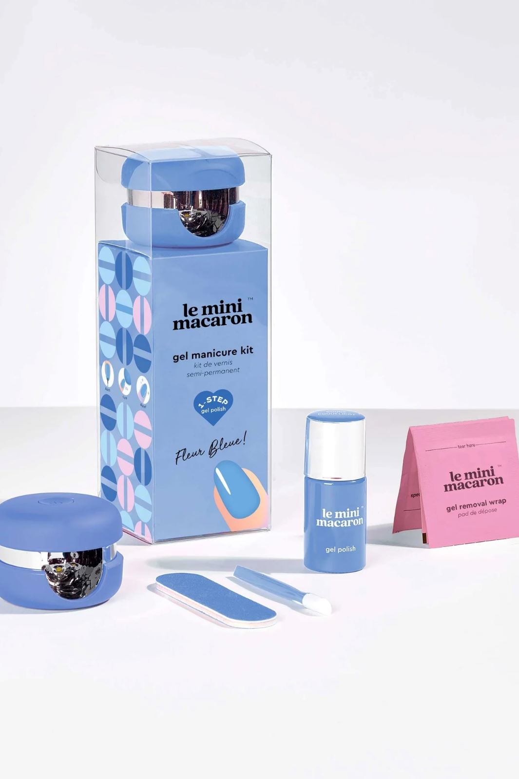 Le Mini Macaron - Gel Manicure Kit - Fleur Bleue Neglelak 