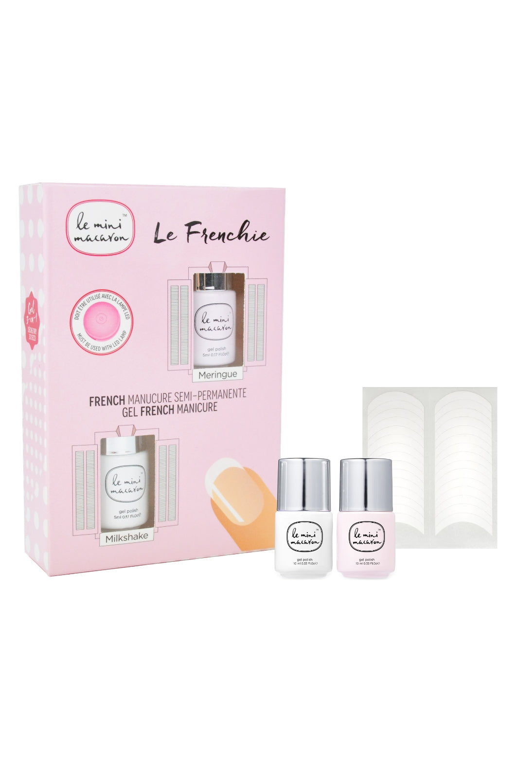 Le Mini Macaron - Le Frenchie - Fransk Manicure Nail Polishes 