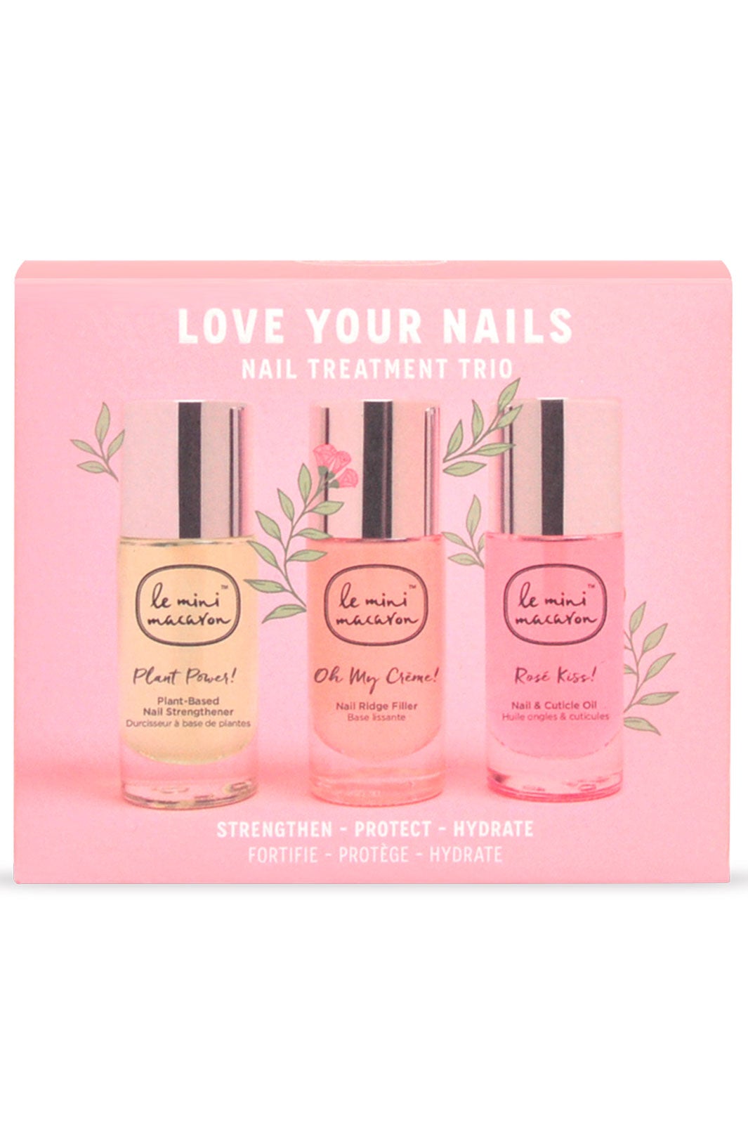Le Mini Macaron - Love Your Nails - Nail Treatment Trio 3x8g Neglelak 