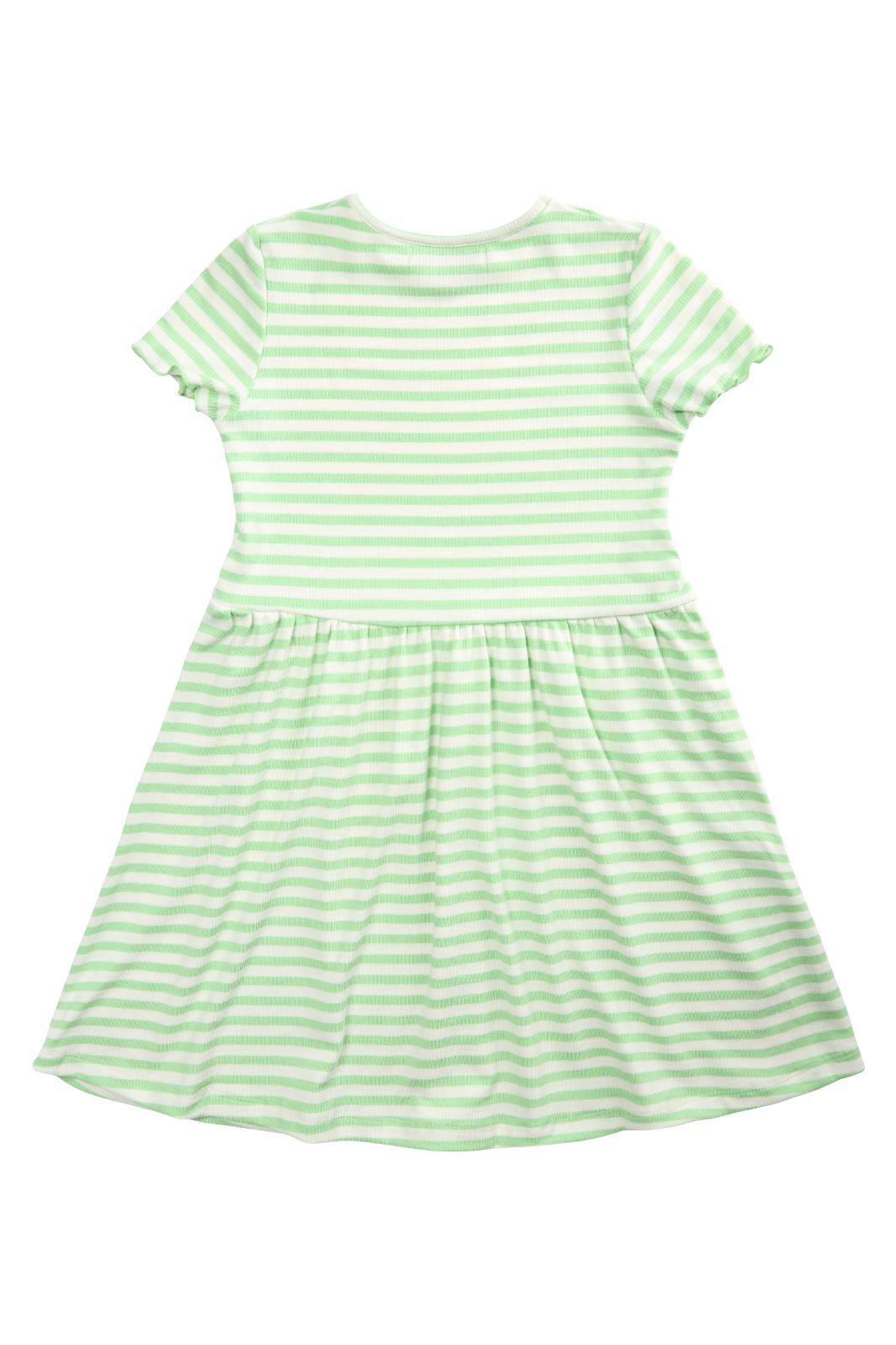 Liberte Ami - Natalia-Ss-Dress-Kids - Lime Green Creme Stripe 