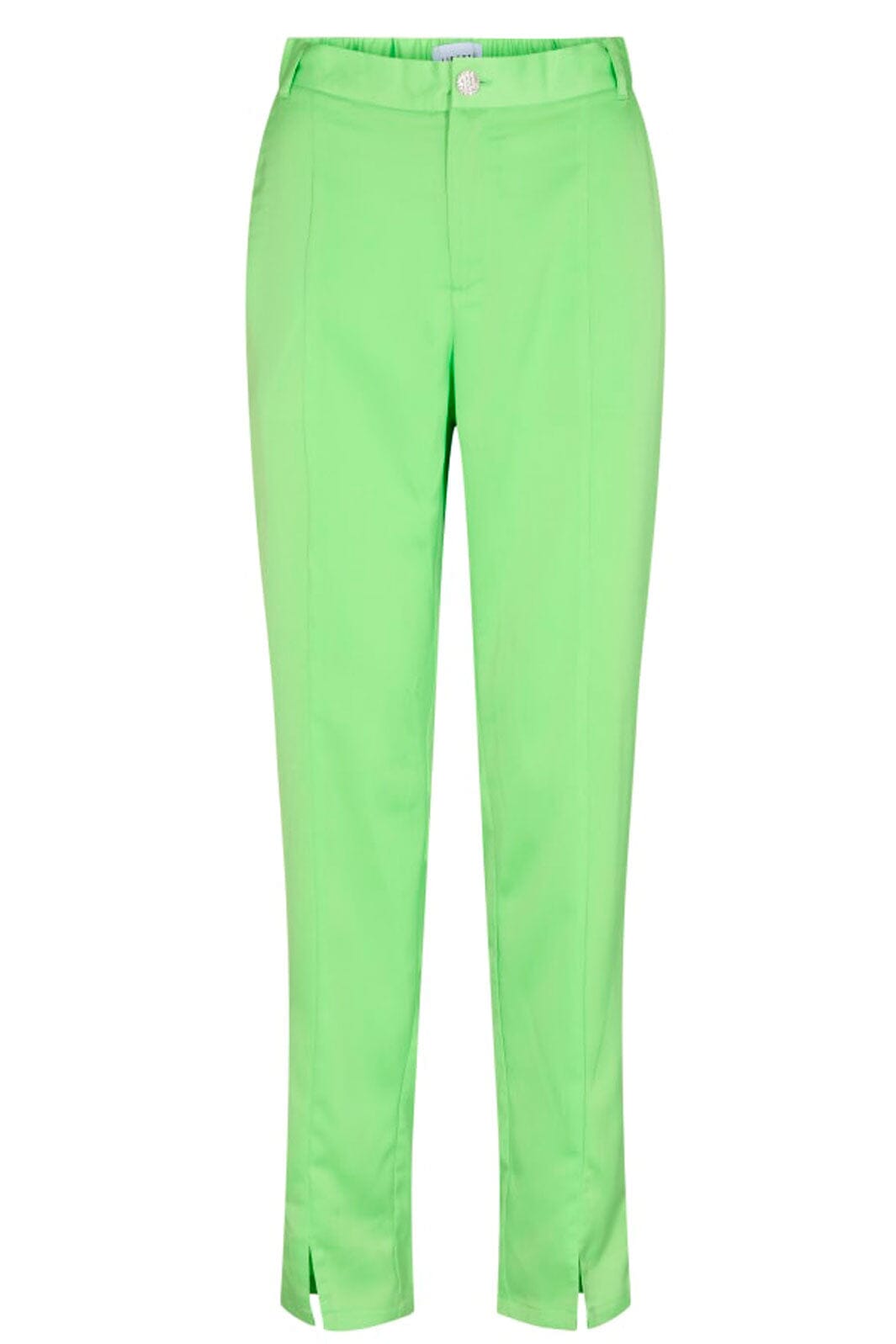 Liberte - Dibby-Slit-Pants - Limegreen Sateen Bukser 