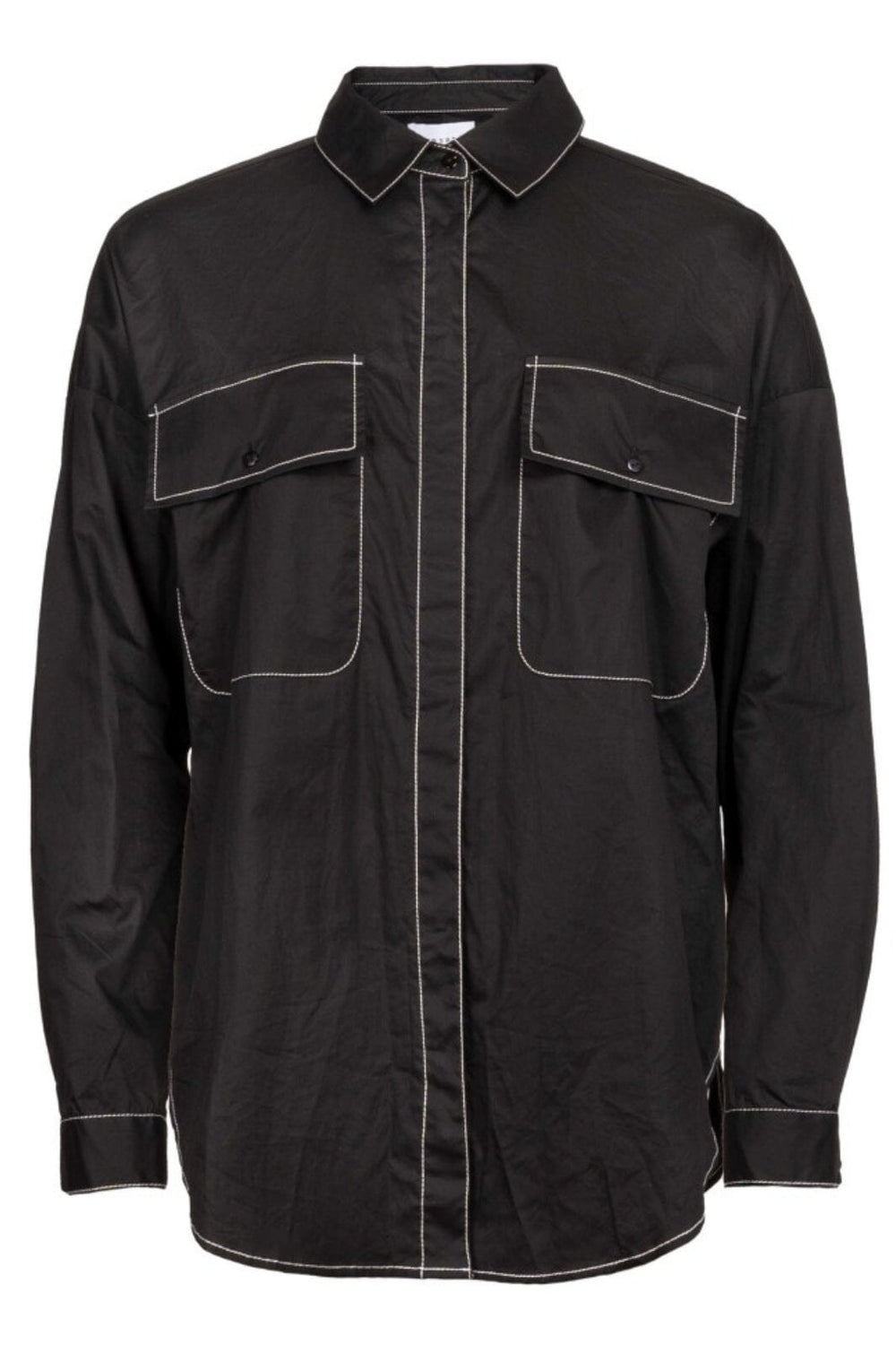 Liberte - Mero-Ls-Cargo-Shirt - Black Skjorter 