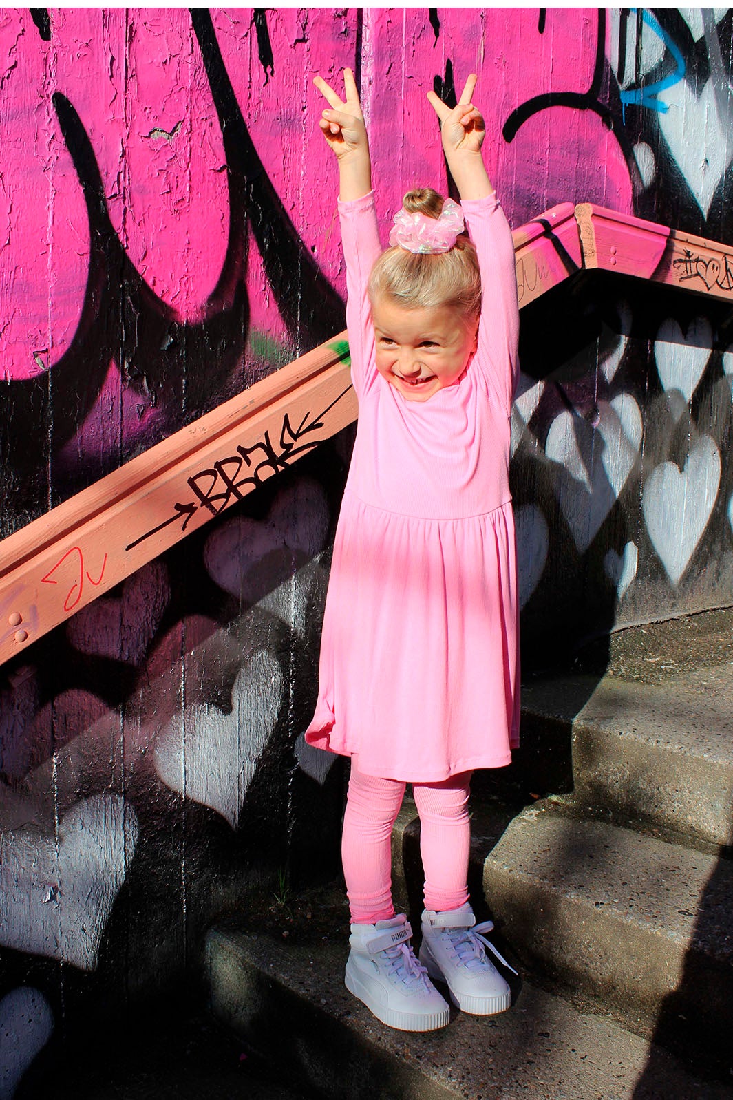 LIBERTÉ - Natalia Ls Dress (KIDS) - Bubblegum Dresses 