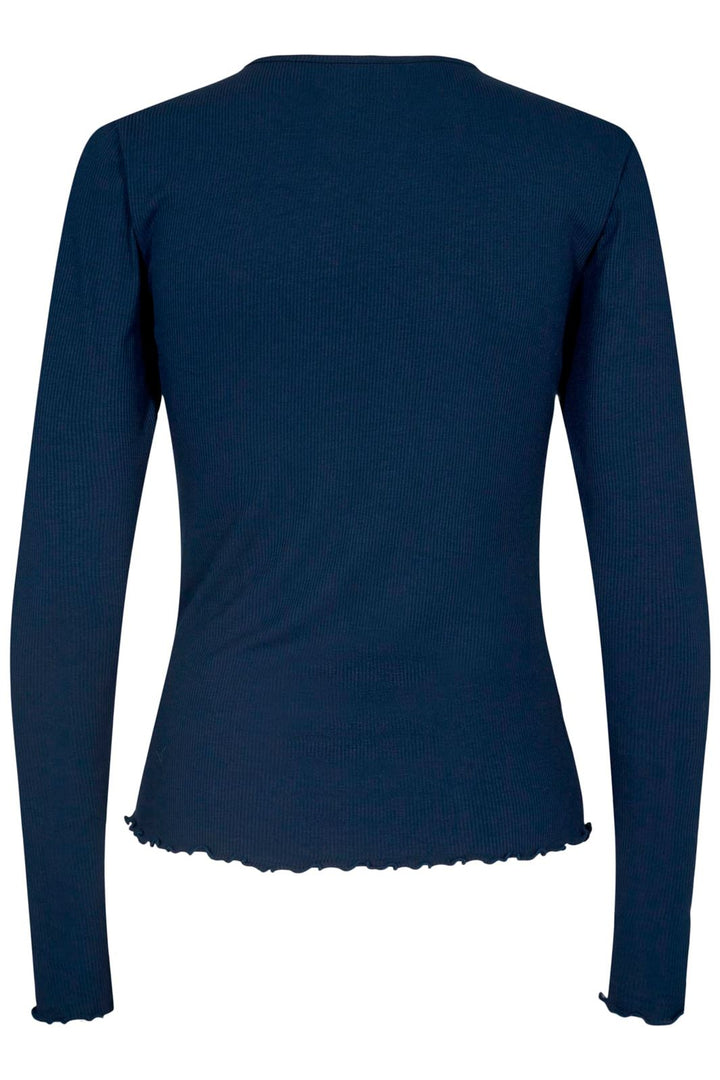 Liberté - Natalia LS Round Neck Blouse - Navy Bluser 