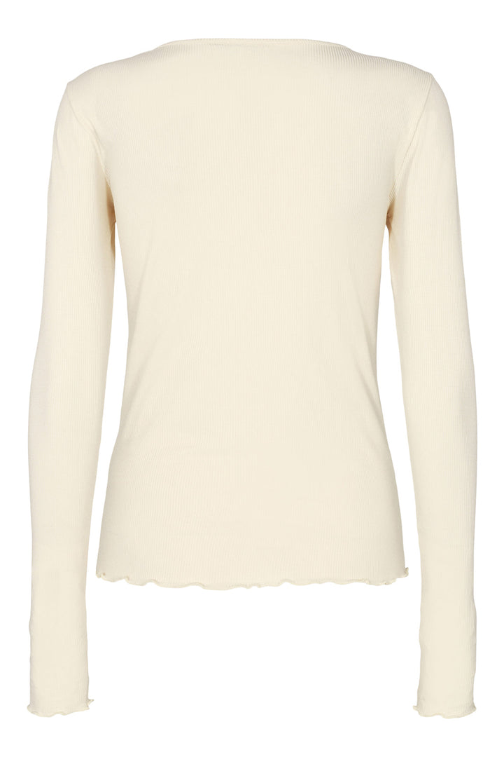 Liberte - Natalia LS Round Neck Blouse - Off White Bluse 