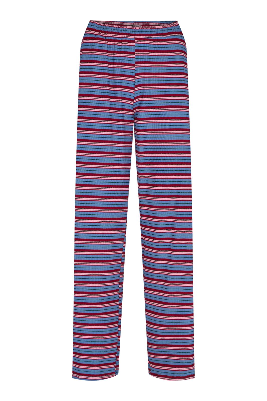 Liberte - Natalia-Pants - Blue Red Lurex Stripe Bukser 