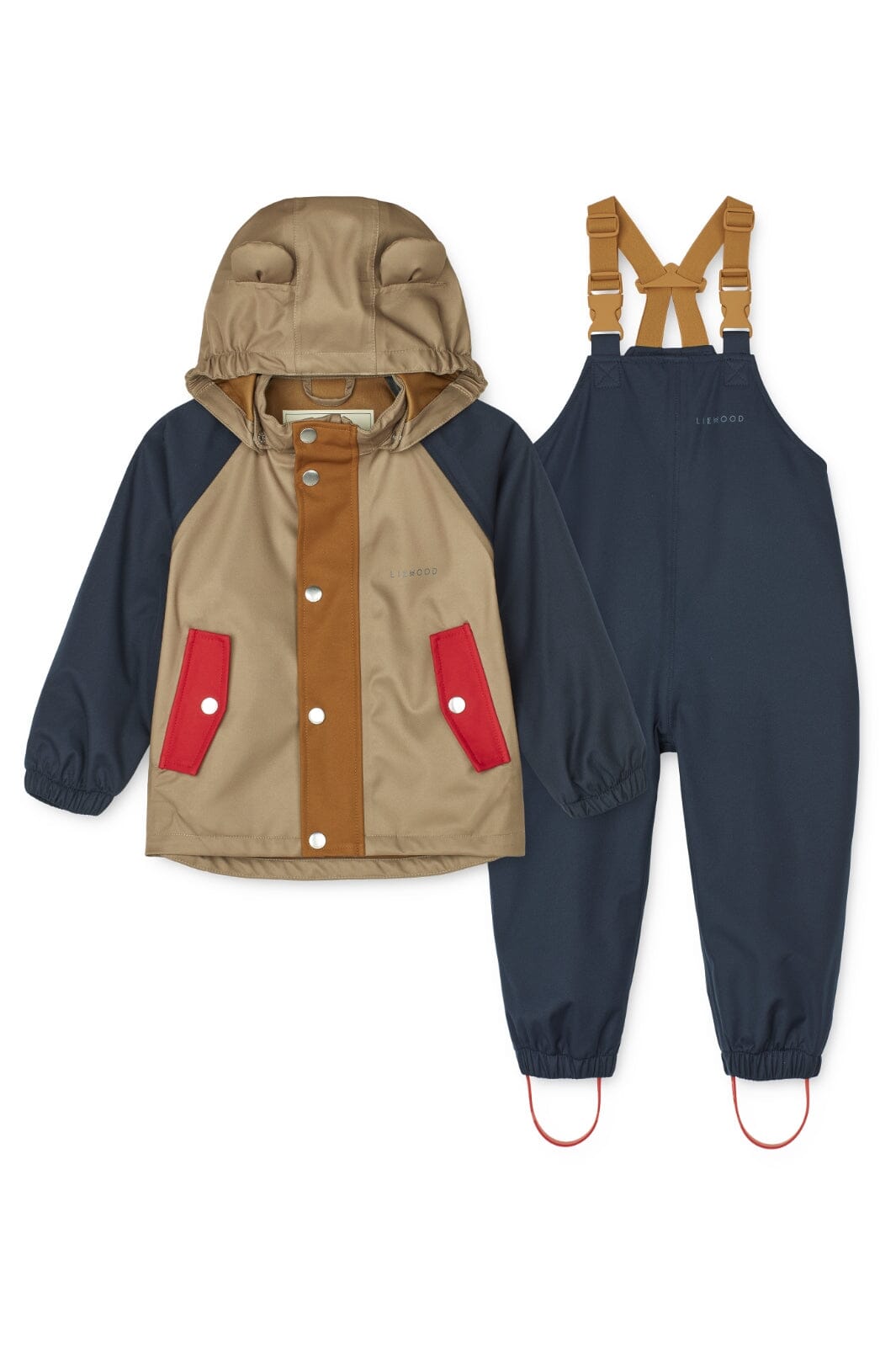 Liewood - Dakota Printed Soft Shell Set - Midnight Navy Mix Regnjakker 
