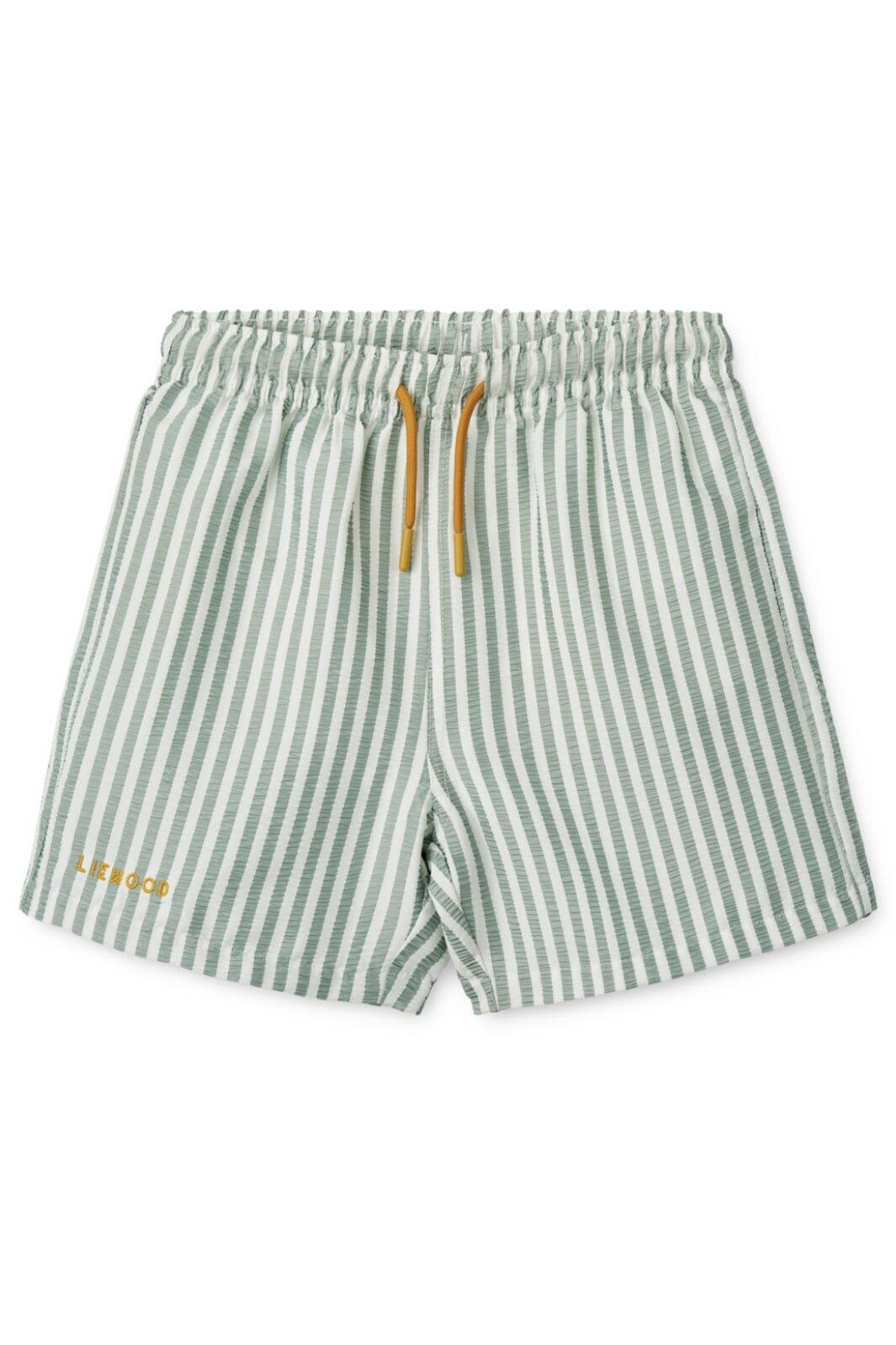 Liewood - Duke Stripe Board Shorts - Stripe Peppermint / Crisp White Badebukser 