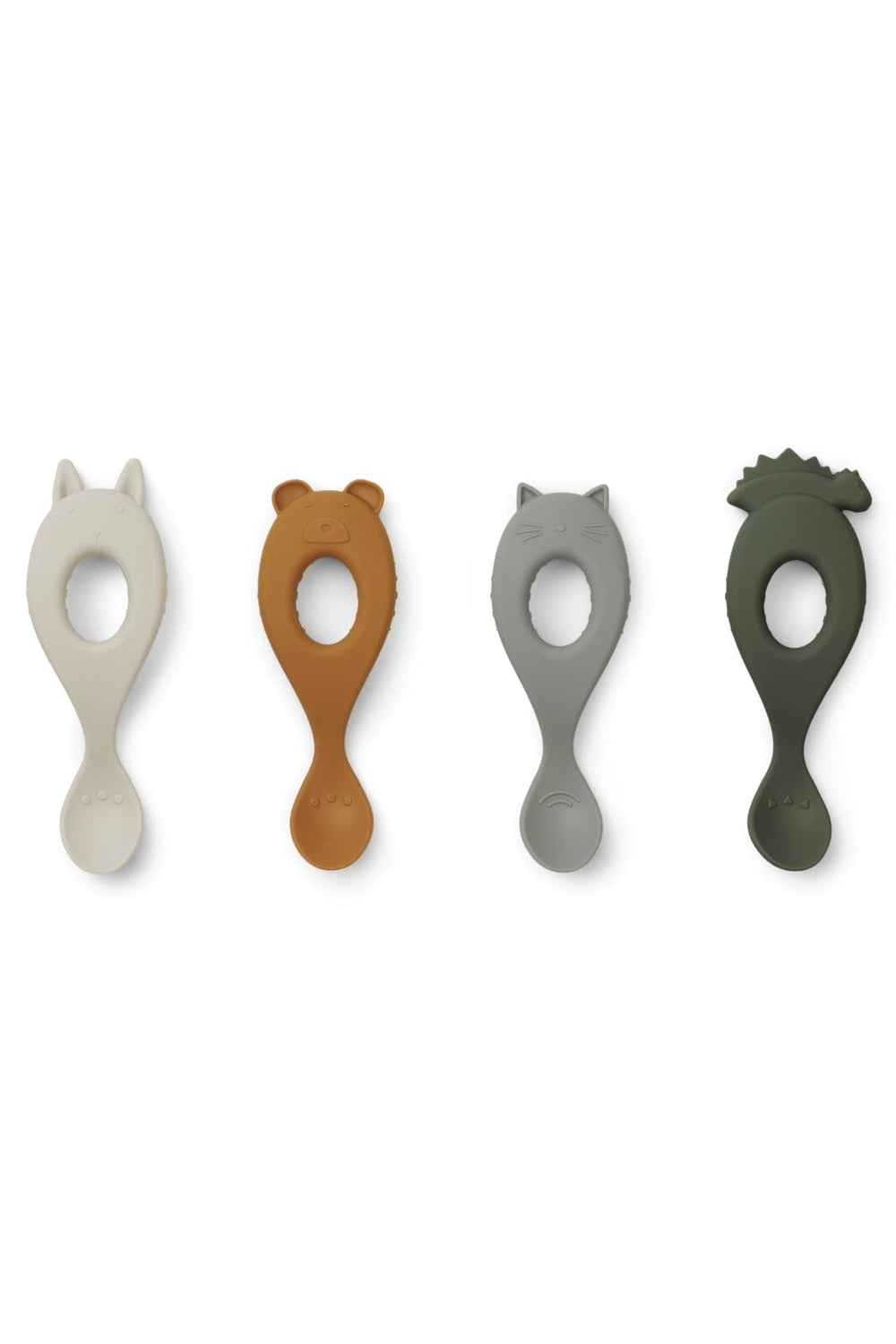 Liewood - Liva Silicone Spoon 4-Pack - Hunter Green Mix Køkkentilbehør 