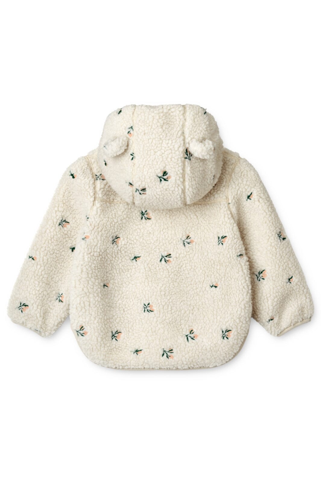 Liewood - Mara Pile Embroidery Jacket With Ears - Peach / Sandy Embroidery Fleece jakker 