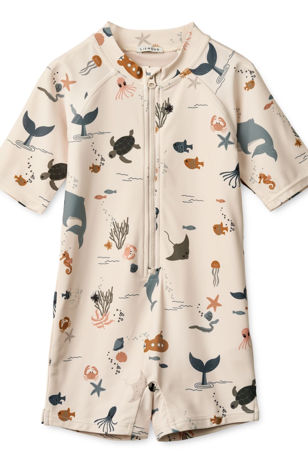 Liewood - Max Printed Swim Jumpsuit - Sea Creature / Sandy Badedragter 