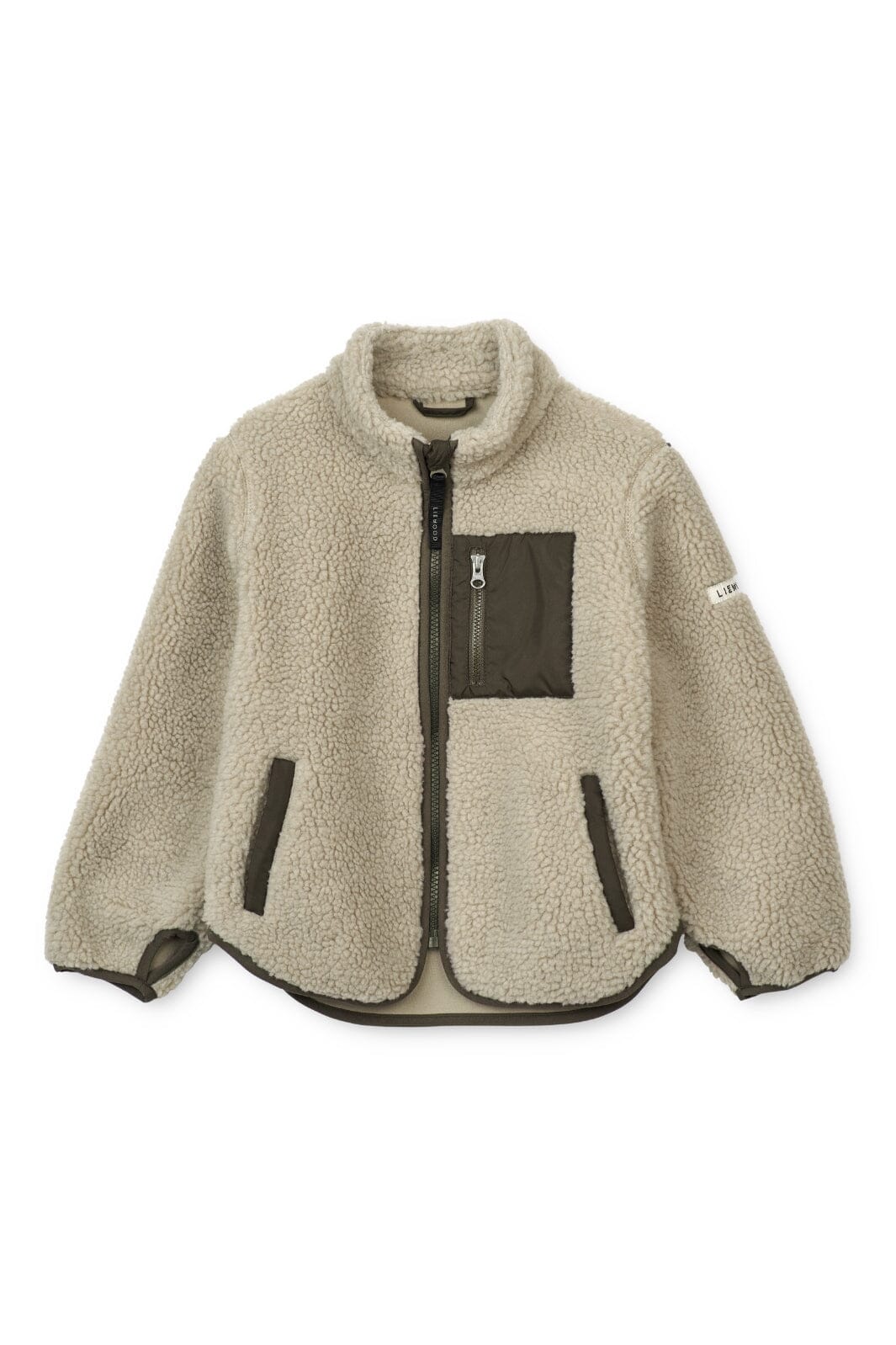 Liewood - Nolan Pile Jacket - Mist / Army Brown Fleece jakker 