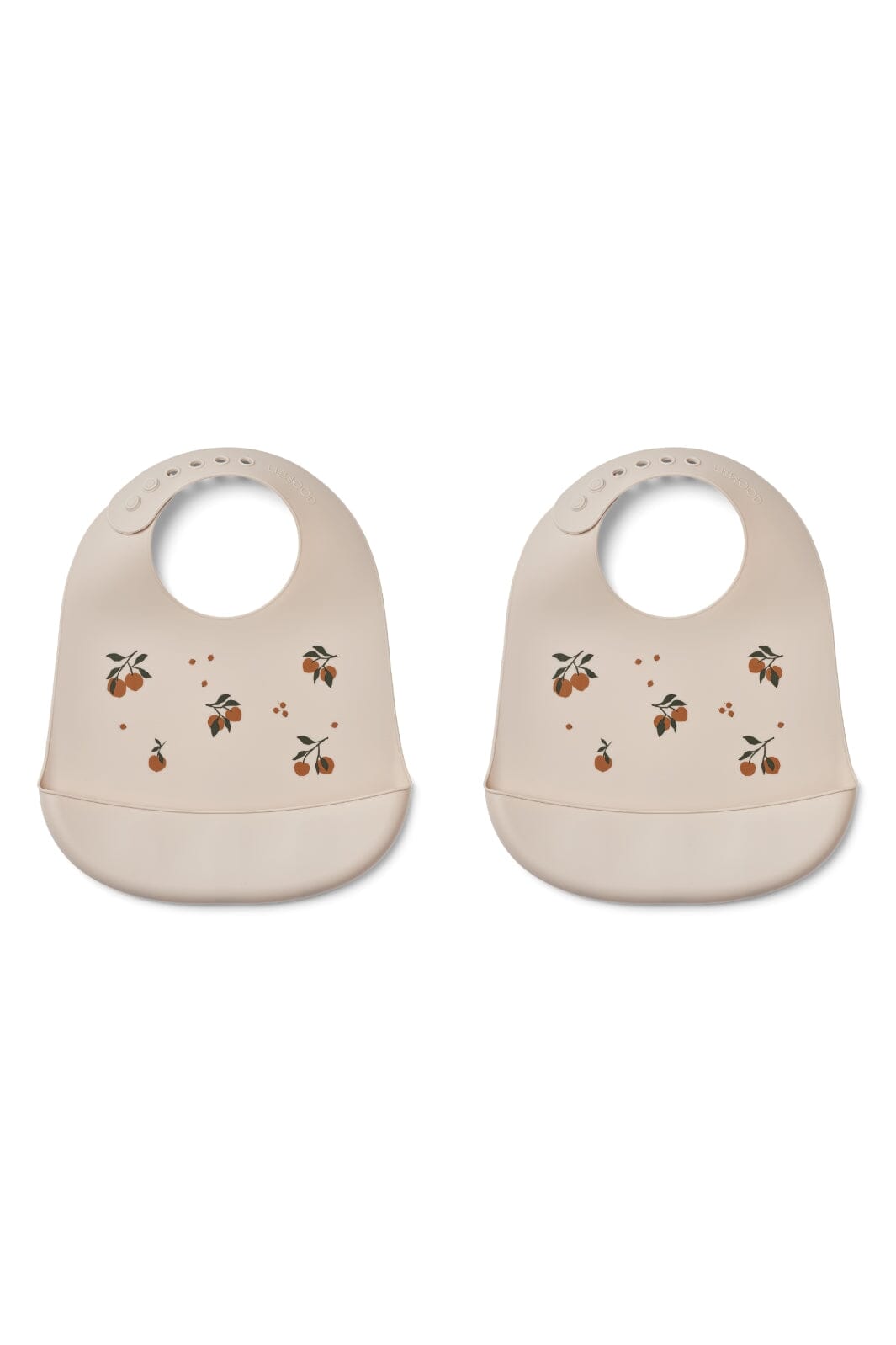 Liewood - Tilda Printed Bib 2-Pack - Peach / Sandy Hagesmække/Savlesmække 