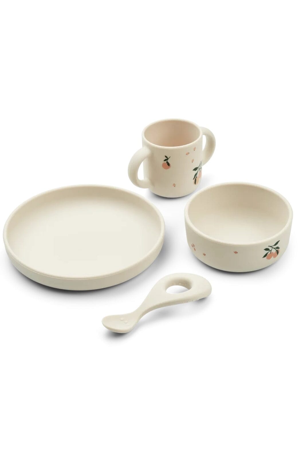 Liewood - Vivi Printed Tableware Set - Peach / Sea Shell Mix Køkkentilbehør 