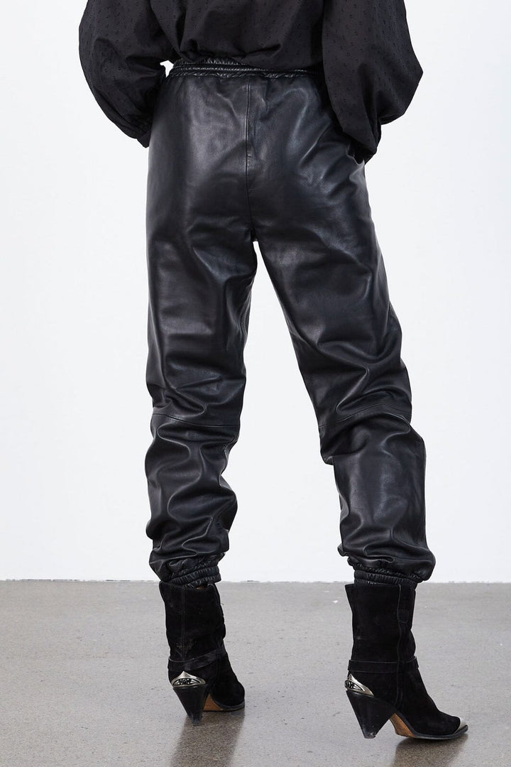 Lollys Laundry - Mona Leather Pants - 99 Black Bukser 