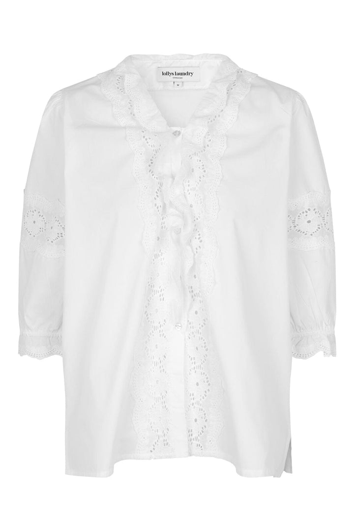 Lollys Laundry - PaviaLL Shirt LS - 01 White Bluser 