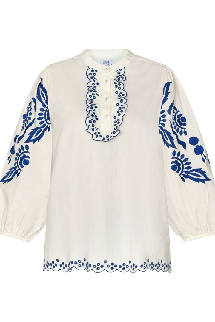 Love & Divine - Love968 - 802 Cream/Blue Bluser 