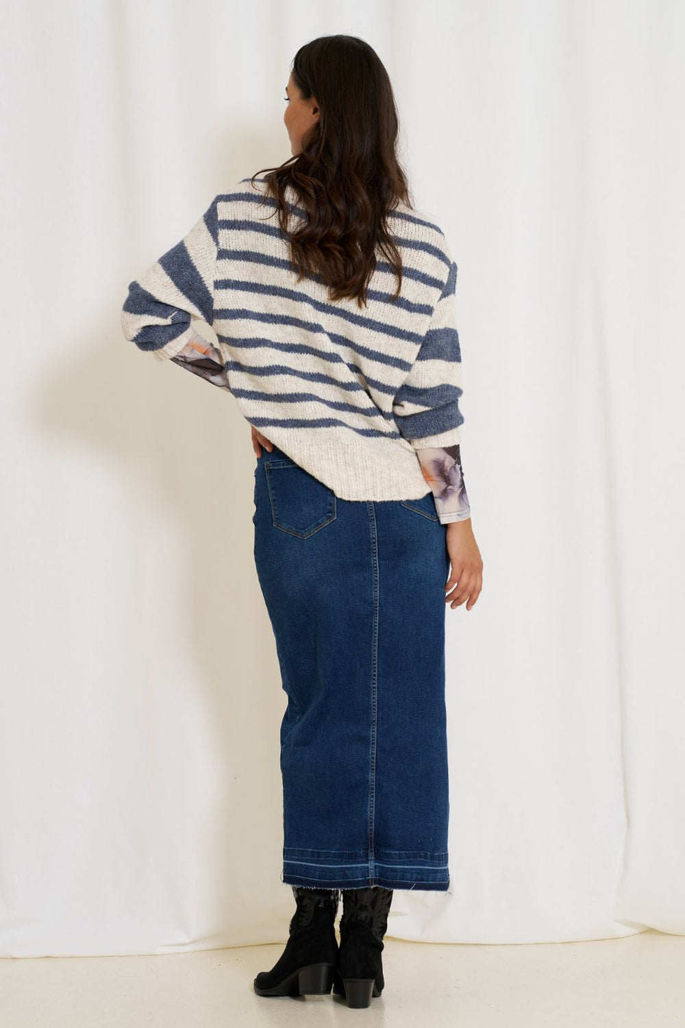 Marta Du Chateau - MdcLiv - 22504 Calce/Jeans Strikbluser 