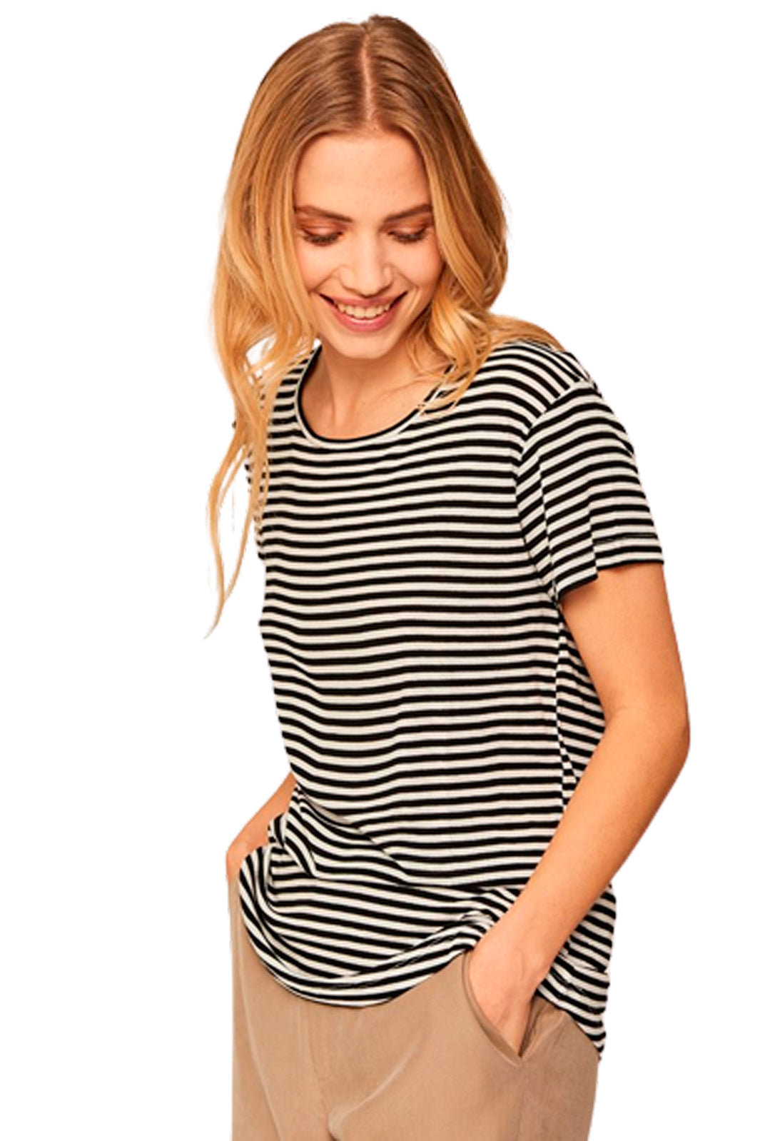 MbyM - Lucianna Air Stripe - Black Sugar Stripe T-shirts 