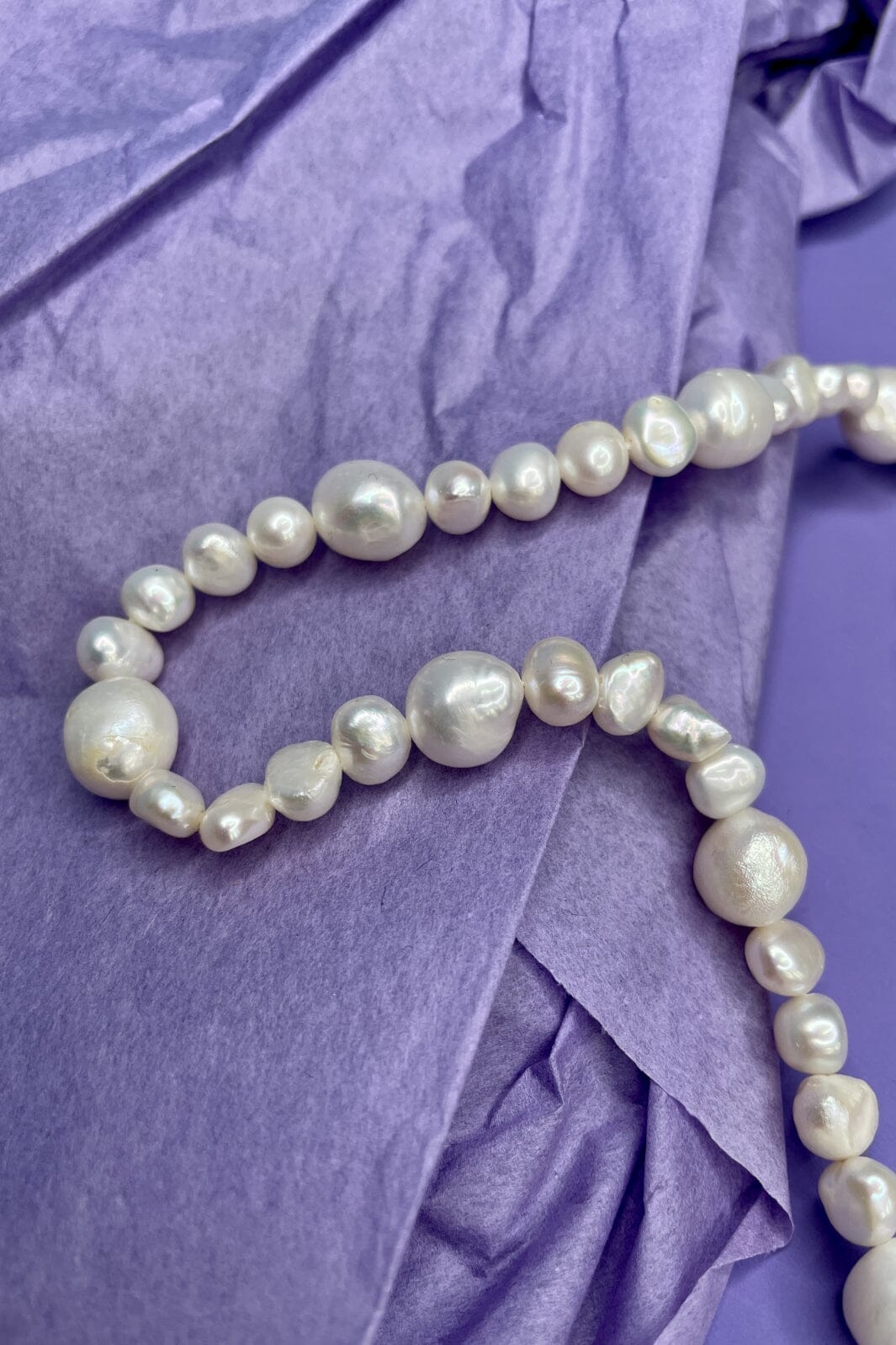 Mellow Moon - Ferskvandsperle halskæde med store perler - Forgyldt Halskæder 