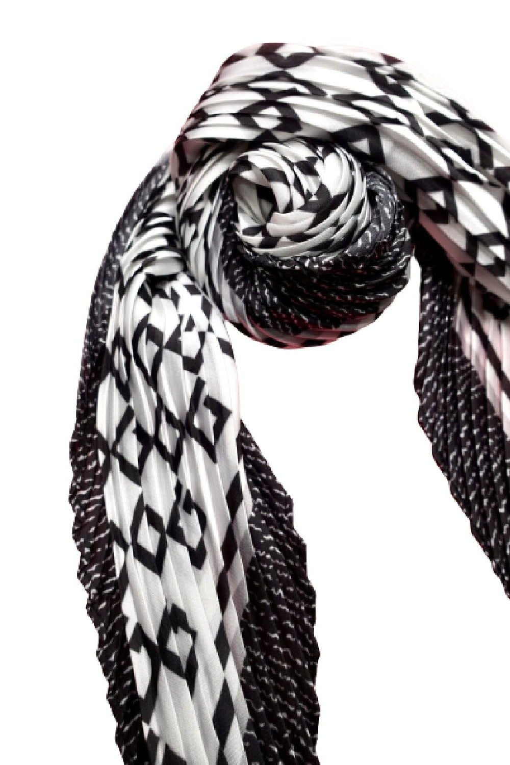 Mellow Moon - Hair-Scarf - Black White Grafic Tørklæder 