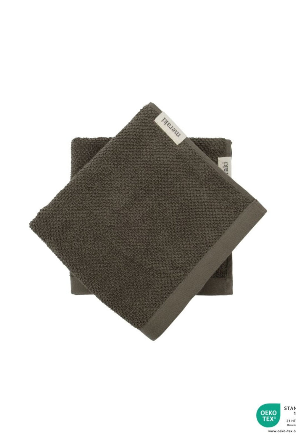 Meraki - Håndklæde, Solid, 5 x 100, Army Håndklæder 