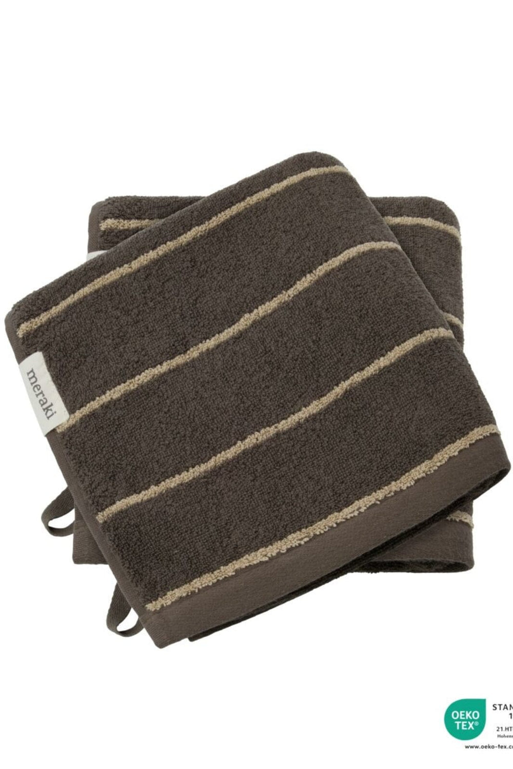 Meraki - Håndklæde, Stripe, 50 x 100, Army Håndklæder 