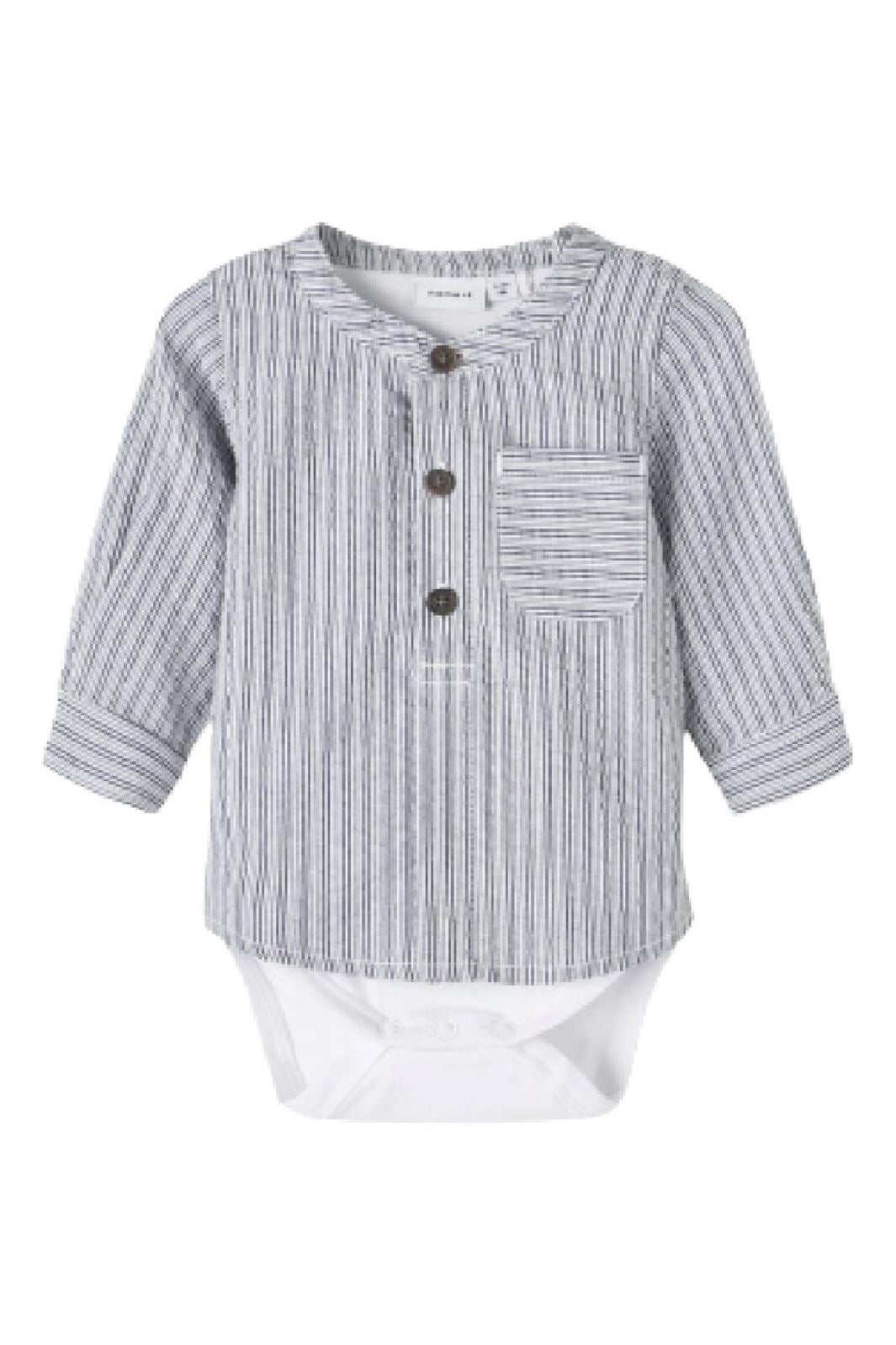Name It - Nbmferolle Ls Shirt Body - 4145685 Dark Sapphire Bodysuits 