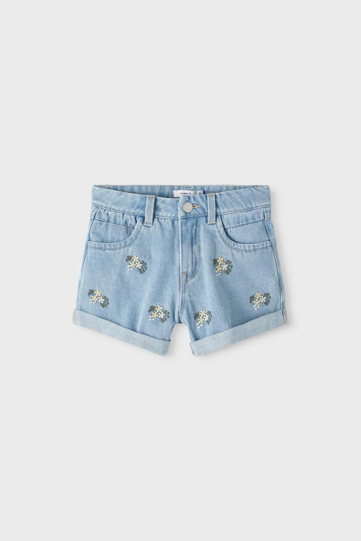 Name It Kids, Nkfbella Reg Shorts 1778-Te, Light Blue Denim